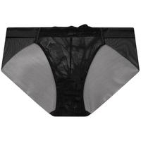 Calvin Klein内衣【黑标系列】25女士ck性感轻透蕾丝顺滑弹力比基尼三角内裤女 UB1-太空黑 1条