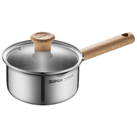 苏泊尔奶锅婴儿辅食锅316L不锈钢煮面锅18cm 明火电磁炉通用ET18YHS01 316不锈钢 磁炉通用 18cm