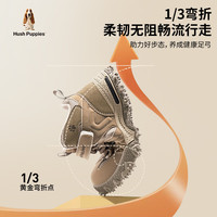 暇步士（Hush Puppies）童鞋儿童棉鞋冬季男童运动鞋加绒保暖休闲徒步中大童户外靴 HP3565粉色 37 -鞋内长23.1cm/脚长22.5cm