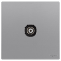 罗格朗开关插座面板 画采系列深砂银86型暗装清单报价 一位电视插