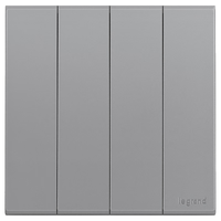 罗格朗开关插座面板 画采系列深砂银86型暗装清单报价 四位单控