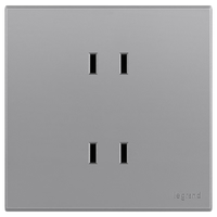 罗格朗开关插座面板 画采系列深砂银86型暗装清单报价 10A四孔插座