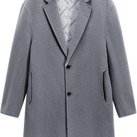 GXG 冬季GXG男士多色提花全羊毛休闲简约潮搭长大衣男