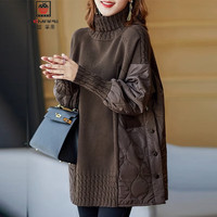 爱普 女士中长款加厚毛衣秋冬针织衫 2023年新款