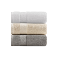 希尔顿家居 希尔顿小毛巾礼盒 A类纯棉方巾3条装 高档成人家用洗脸巾