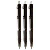 斑马牌 子弹头按动0.5mm中性笔刷题笔记写字笔办公用签字笔C-JJ3黑色3支装