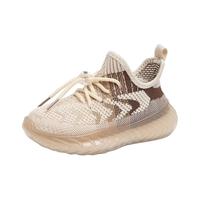 温小影2025春夏款软底防滑儿童飞织鞋女童椰子鞋透气网面男童休闲鞋 黑色 29 内长18CM