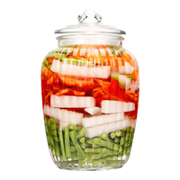 妙厨伦玻璃密封罐家用泡菜坛子厨房储物罐茶叶罐杂粮收纳罐套装 泡菜坛子 2200ml