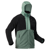 DECATHLON 迪卡侬 羊羔绒男连帽卫衣加厚抓绒休闲外套ODT1(23新)灰绿色M 4531805