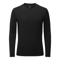 探迹者U02长袖高速弹干耐用抗皱吸湿排汗快速蒸发汗水运动长袖 黑色 175