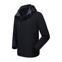CAMEL 骆驼 男子三合一冲锋衣 A7W217127 黑色 XL