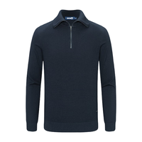 Navigare意大利小帆船针织衫男春季半开领保暖毛衣抗菌弹力打底衫 暗岩灰 XL/52