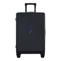 爱华仕 OIWAS斜杠青年行李箱20英寸大容量男女拉杆箱密码旅行箱静音轮 羽墨黑 20英寸 -登机箱 3-5天短途出行