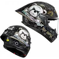 摩雷士R50S PRO摩托车头盔全盔四季通用木南蝴蝶结星空黑机车帽 幻影 Shadow MC1【透明+送彩片】 2XL【62CM】