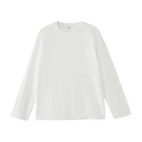 茵曼 纯棉基础百搭长袖T恤女2025春秋款宽松休闲舒适打底上衣