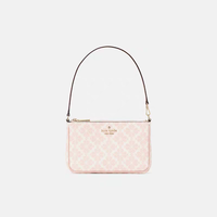 Kate Spade 女士单肩腋下包麻将包 粉色KI378650