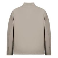 才子(TRIES)立领夹克男外套简约休闲商务春秋内里夹棉行政通勤经典上衣 卡其色 3XL (185/100A)