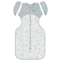 LOVE TO dream防惊跳睡袋新生儿婴儿可拆袖秋冬加厚保暖拉绒棉襁褓白色北极星M