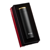 Vanow智能纯钛内胆保温杯双层分离保温杯泡茶杯养生钛保温茶水泡茶杯 绅士黑-纯钛内胆 450ml