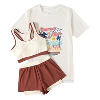 泳衣女分体泡温泉套装三件套2025大码保守遮肚显瘦度假游泳衣