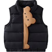 童泰（TONGTAI）婴儿羽绒服马甲冬季男女宝宝白鸭绒衣服儿童外出三防立领上衣 黑色 110 cm