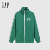 盖璞男女装2025春季字母logo撞色立领外套多色运动潮流725695 绿色 XL (180/100A)亚洲尺码