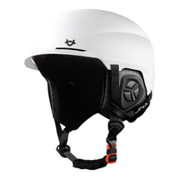 蕉牛滑雪头盔雪镜一体式单双板滑雪护具男女成人防撞保暖透气滑雪装备 K10白 -单头盔（无雪镜） L码-适合女生（头围53-58cm）