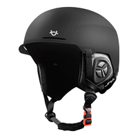 蕉牛滑雪头盔雪镜一体式单双板滑雪护具男女成人防撞保暖透气滑雪装备 K10黑 -单头盔（无雪镜） XL码-适合男生（头围58-62cm）