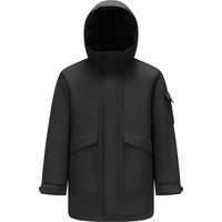 森马 男中长款羽绒服 90001 黑色 M