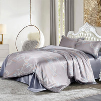 枕水人家 真丝被套喷绘双面宽幅100%桑蚕丝床品件套丝绸被罩 北冥有鱼 【单个被套】 220cm*240cm