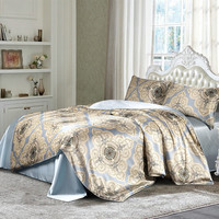 枕水人家 真丝被套喷绘双面宽幅100%桑蚕丝床品件套丝绸被罩 天空之境 【单个被套】 220cm*240cm