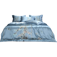 枕水人家 真丝被套喷绘双面宽幅100%桑蚕丝床品件套丝绸被罩 花萝曼梦 【单个被套】 200cm*230cm