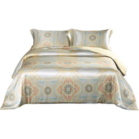 枕水人家 真丝被套喷绘双面宽幅100%桑蚕丝床品件套丝绸被罩 丹凤玉珠 【单个被套】 220cm*240cm