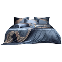 枕水人家 真丝被套喷绘双面宽幅100%桑蚕丝床品件套丝绸被罩 香雪海【单个被套】 220cm*240cm