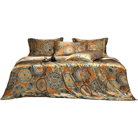 枕水人家 真丝被套喷绘双面宽幅100%桑蚕丝床品件套丝绸被罩 迷情瑞拉【单个被套】 200cm*230cm