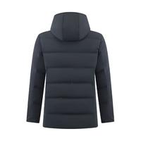 柒牌羽绒服男冬季厚款商务拆卸帽领男士保暖外套【白鸭绒】125JE70090 灰蓝 S