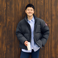 CANADA GOOSE Bayview男士派克大衣休闲外套大鹅羽绒服 3833M 9431 花岗岩灰 M