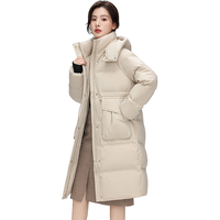 雪中飞90%鸭绒长款羽绒服女秋冬加厚款可脱卸帽时尚宽松保暖外套