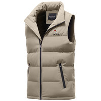 啄木鸟（TUCANO）2025秋冬季百搭立领羽绒棉马甲男士外穿无袖坎肩背心男外套 9998卡其+卡其 2XL
