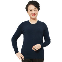恒源祥羊绒衫双倍加厚款女士高领秋冬款纯色纯山羊绒套头衫保暖羊绒毛衣 大红高领 M 160