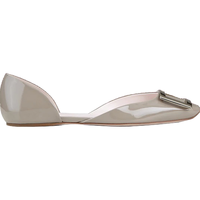 Roger Vivier【圣诞礼物】/RV女鞋Trompette皮革方扣芭蕾鞋平底鞋  38.5 建议拍小一码，详询客服
