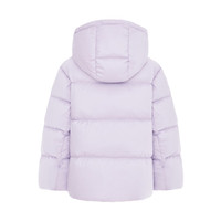little MO&Co.童装冬装男童女童可拆连帽羽绒服外套儿童女大童女孩 米紫色 150 150/68