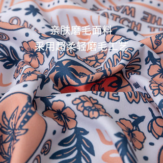 可口可乐 亲肤磨毛加厚 沙滩派对 160cm*230cm 床单