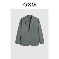GXG男装 零压系列灰绿平驳领西装 24春季GFX11301571
