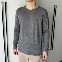 KROCEUS 男超细100%美利奴羊毛内衣美丽诺抗菌保暖上衣