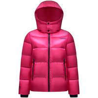 波司登（BOSIDENG）奥莱特价清仓冬季鹅绒款羽绒服休闲百搭泡芙外套B30143110 多巴胺玫红1643 M 165/88A