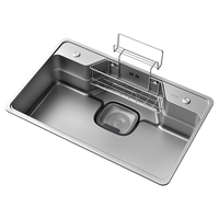 ARROW箭牌聚宝盆厨房水槽大单槽银色304不锈钢洗菜盆洗菜池洗碗槽