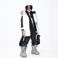 little MO&Co.防泼水 童装冬季男童女童羽绒服儿童外套保暖中长款 本白色 155 155/72