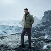 海澜之家（HLA）羽绒服男25新董事长极光95绒曾舜晞款外套男冬HWRAJ4J005A 中绿12 L 175/92A 140-160斤