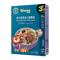 禾泱泱 禾泱婴幼儿面条 宝辅食12个月以上 麦分龄蝴蝶面五彩蔬果味180g